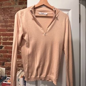 Tan quarter zip sweater